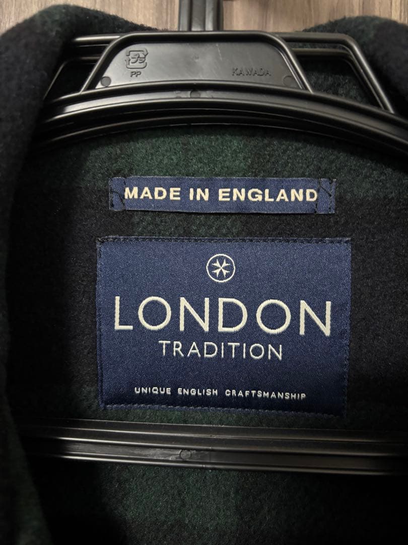 LONDON TRADITION ブラック ダッフルコート