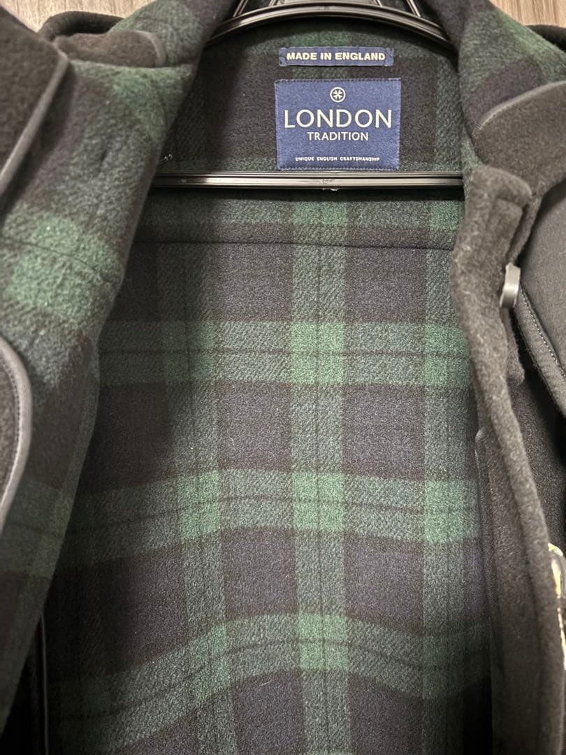 LONDON TRADITION ブラック ダッフルコート