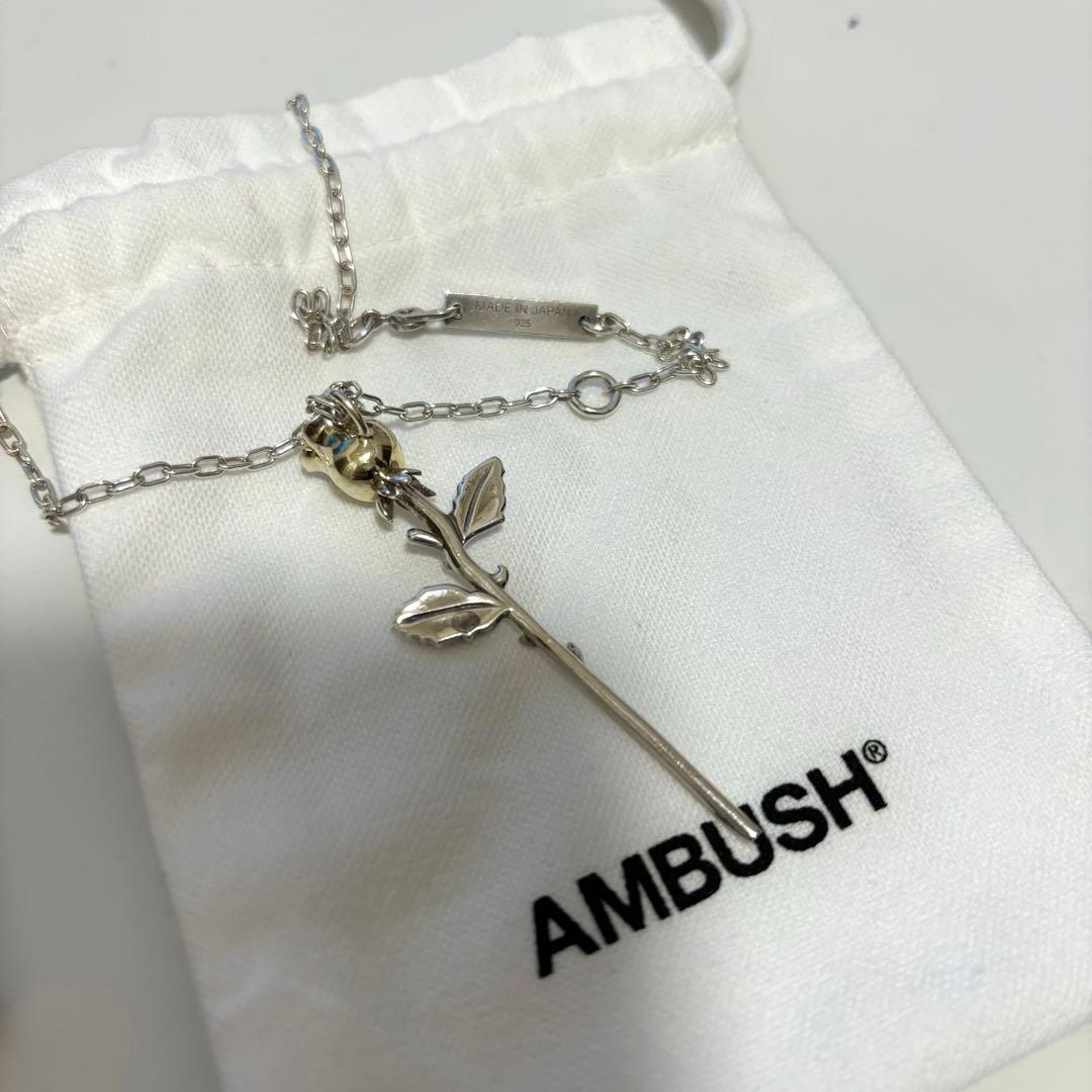 正規品AMBUSH ローズネックレス　シルバー