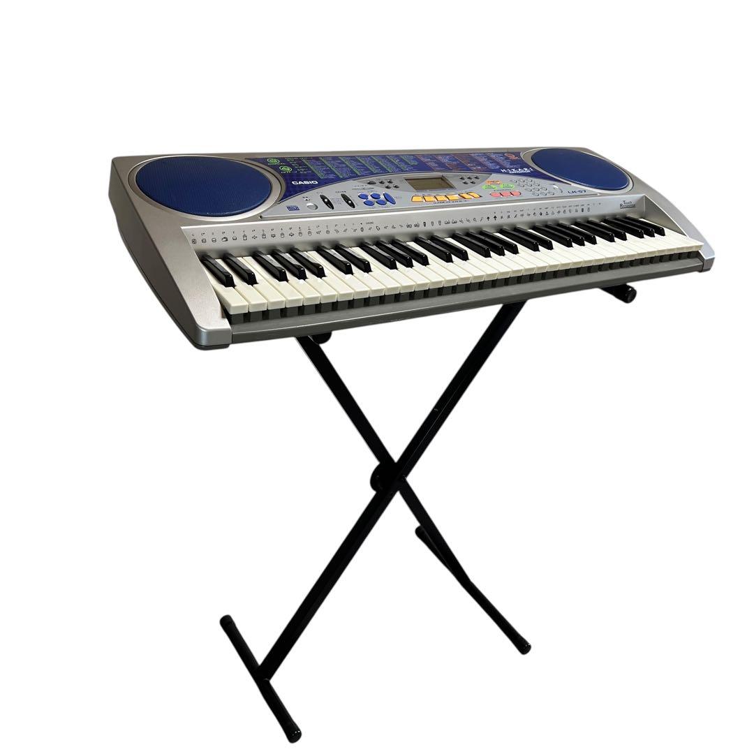 【美品・スタンド付】CASIO カシオ　電子ピアノ　LK-57　光ナビゲーション