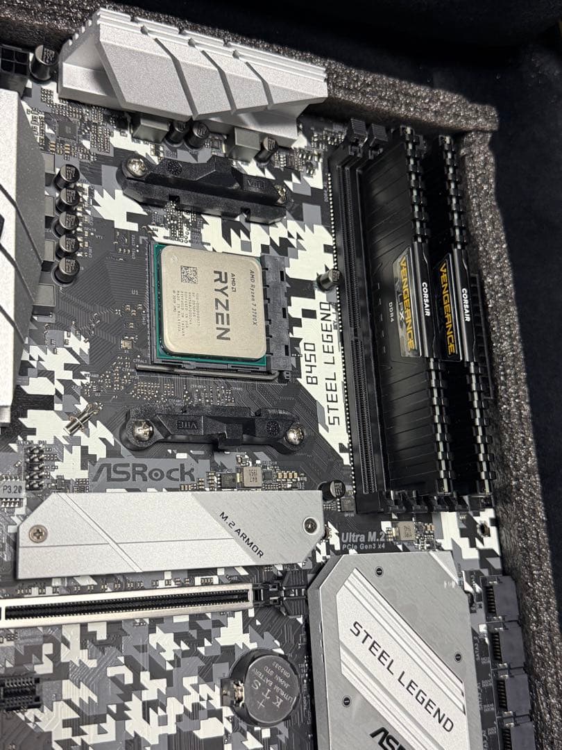B450 steel legend Ryzen 7 3700X 32GB セット