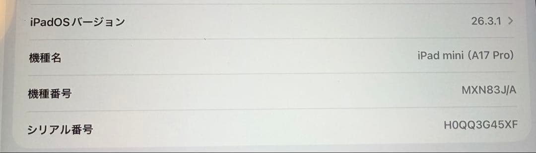 iPad Mini 第7世代 (8.3インチ) 128GB WiFi モデル