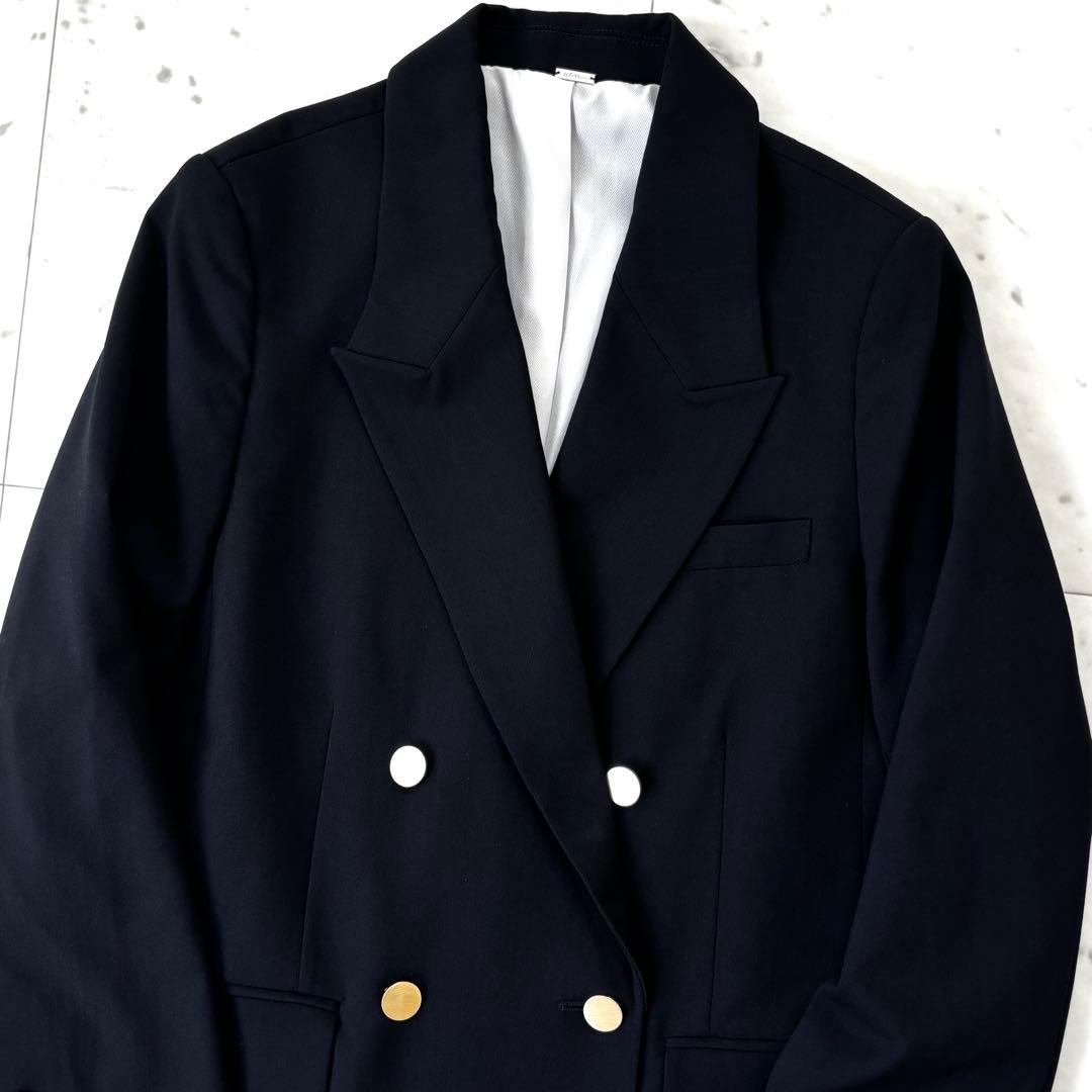 美品　25AW ミラオーウェン　金釦ダブルブレスト　ブレザー　ネイビー　紺ブレ
