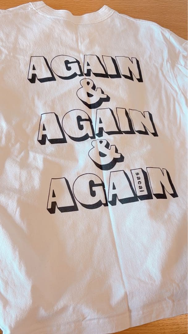 未使用　sacai サカイ　ロゴ　プリント　Tシャツ　ホワイト
