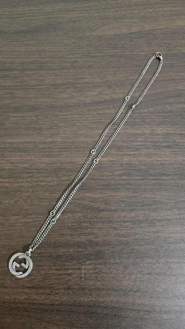 【極美品】GUCCI グッチ インターロッキング パイソン　Gネックレス