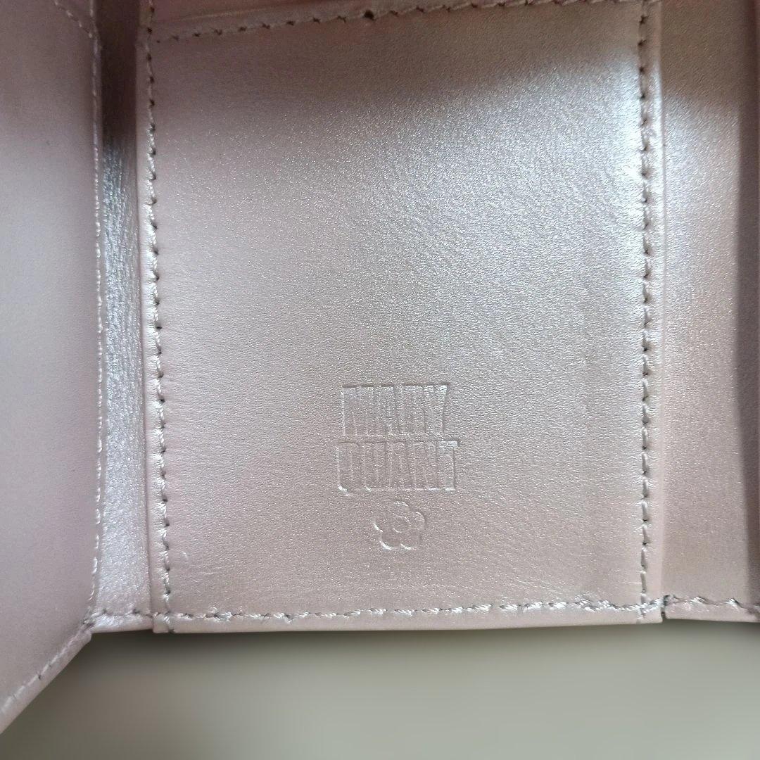 【美品】マリークワント 三つ折財布 パール ピンク 財布 MARY QUANT