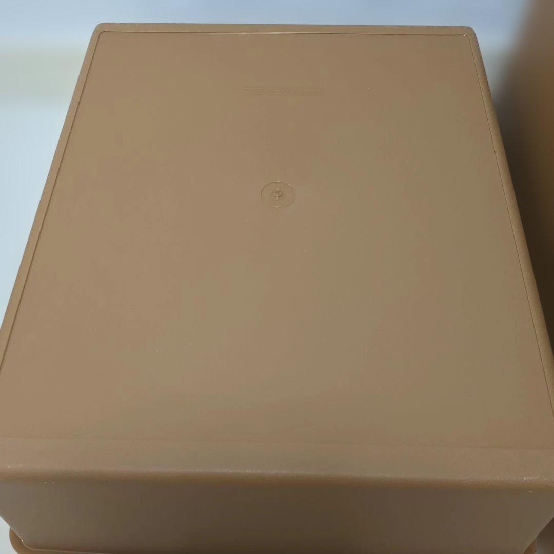 【2個セット】人気色ブラウン　タッパーウェア　スーパーケース　衣装/収納ケース