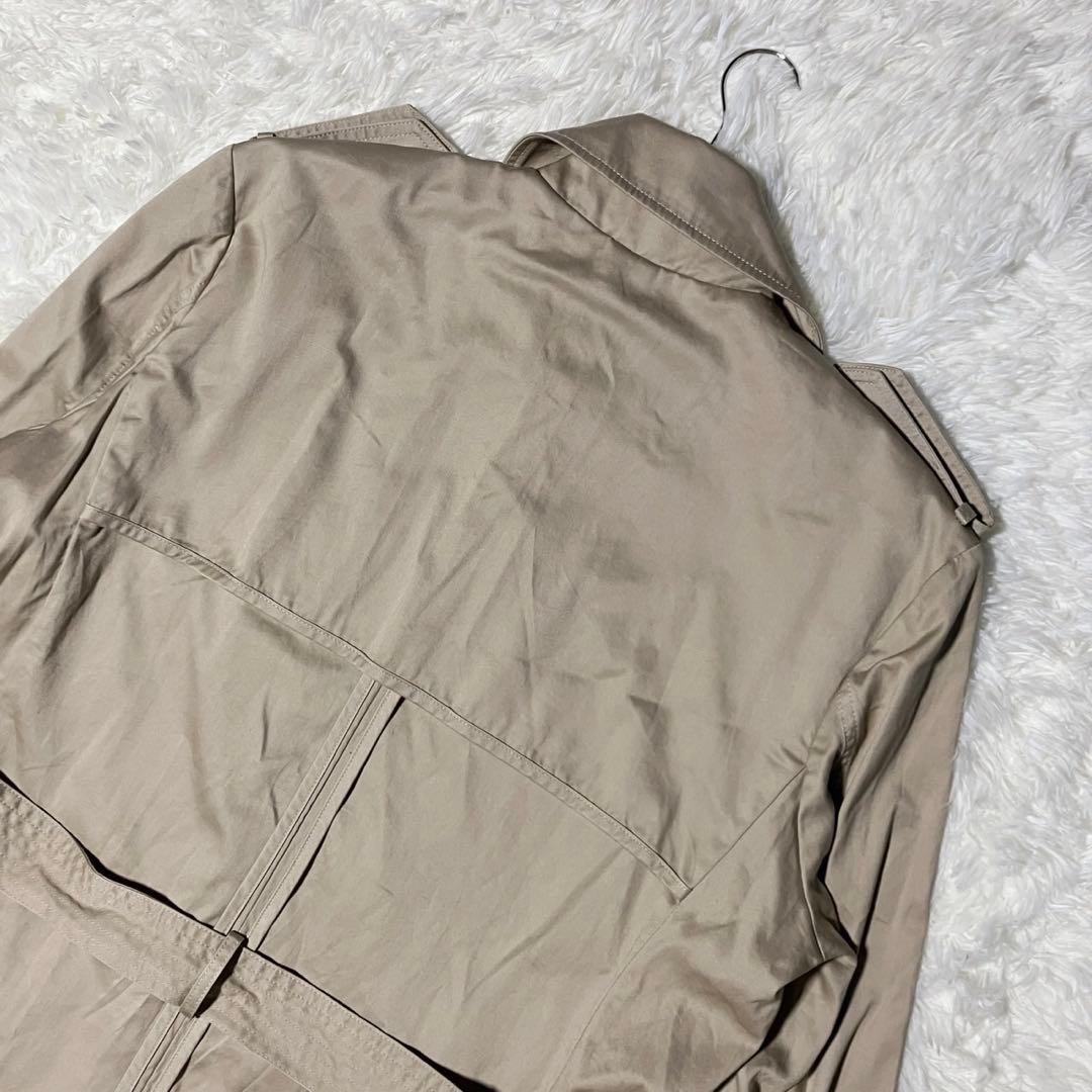 DIESEL ベージュ トレンチコート ダブルブレスト メタルプレートロゴ XL