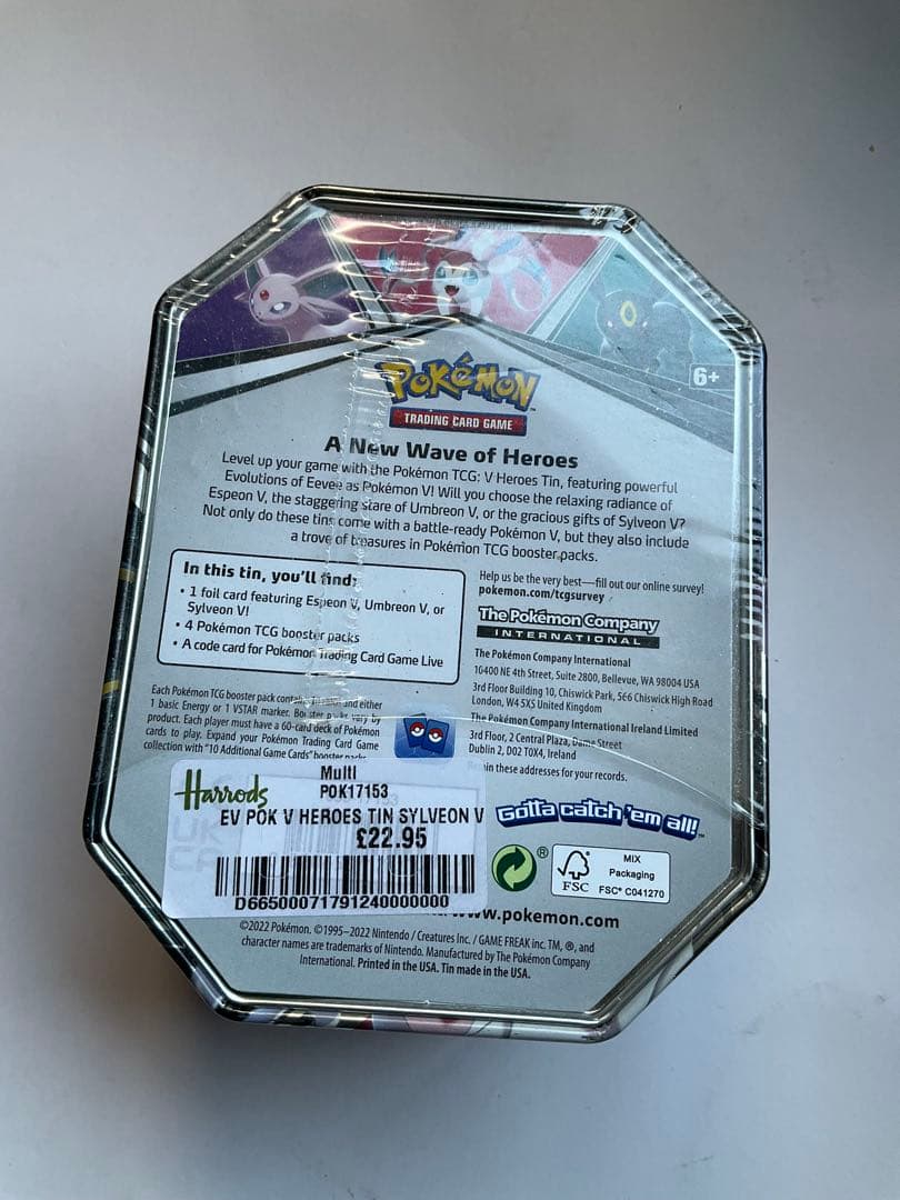 ポケモンカード　英語版　ニンフィアTIN缶入り　未開封