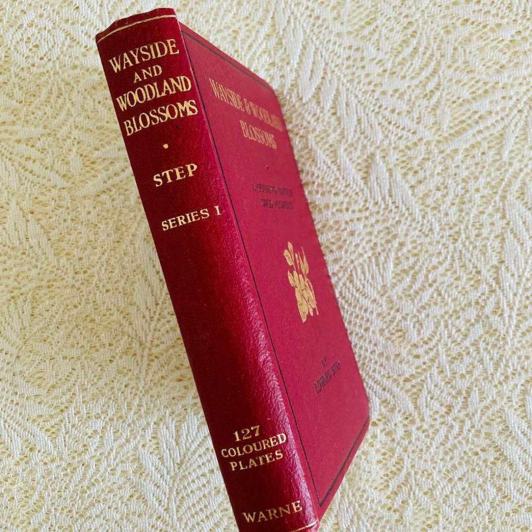 洋書　古書　イギリスのヴィンテージ植物図鑑① 　上品な装丁と美しいカラー図版