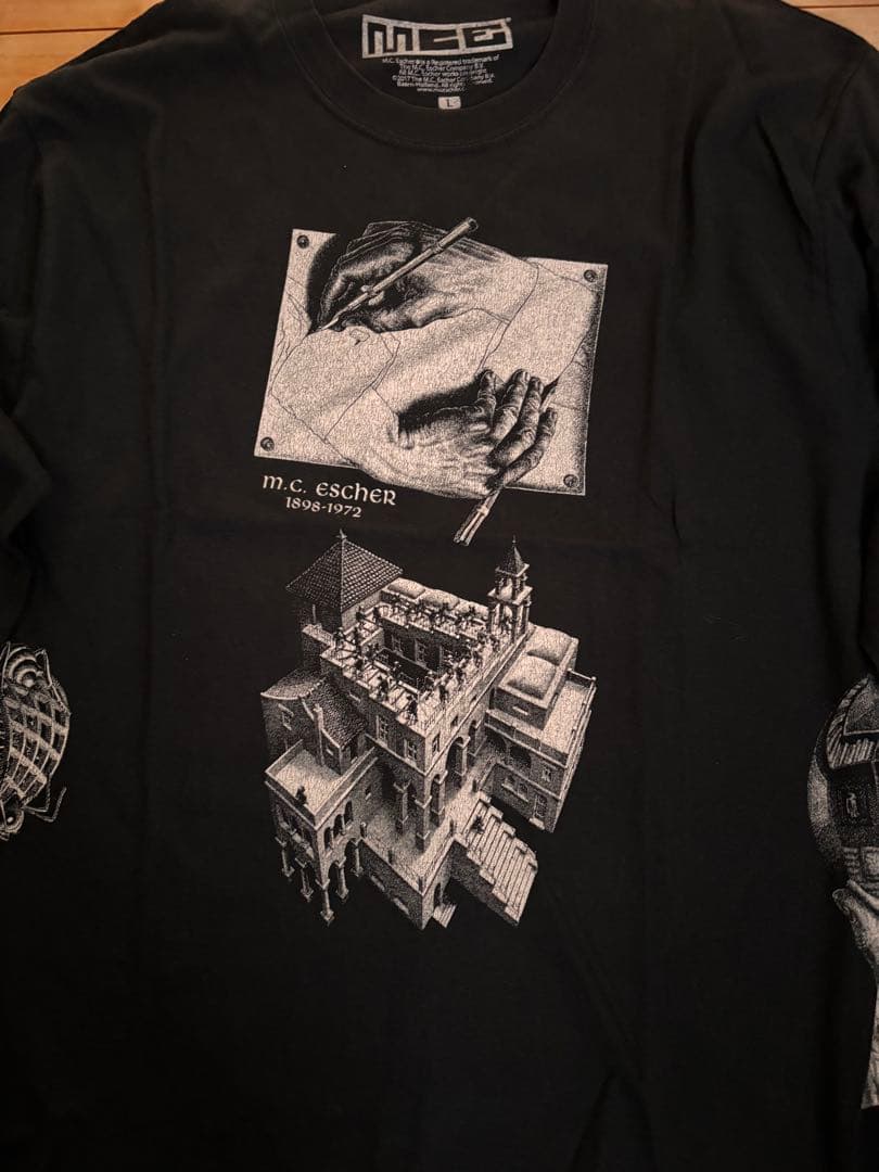 m.c.escher エッシャー　黒L supreme 野村訓市　ダリ　ロンT
