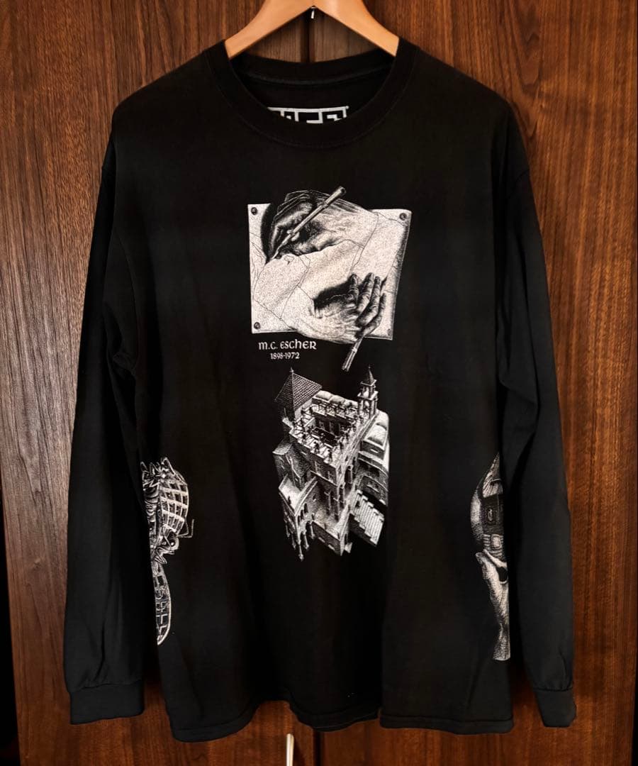 m.c.escher エッシャー　黒L supreme 野村訓市　ダリ　ロンT
