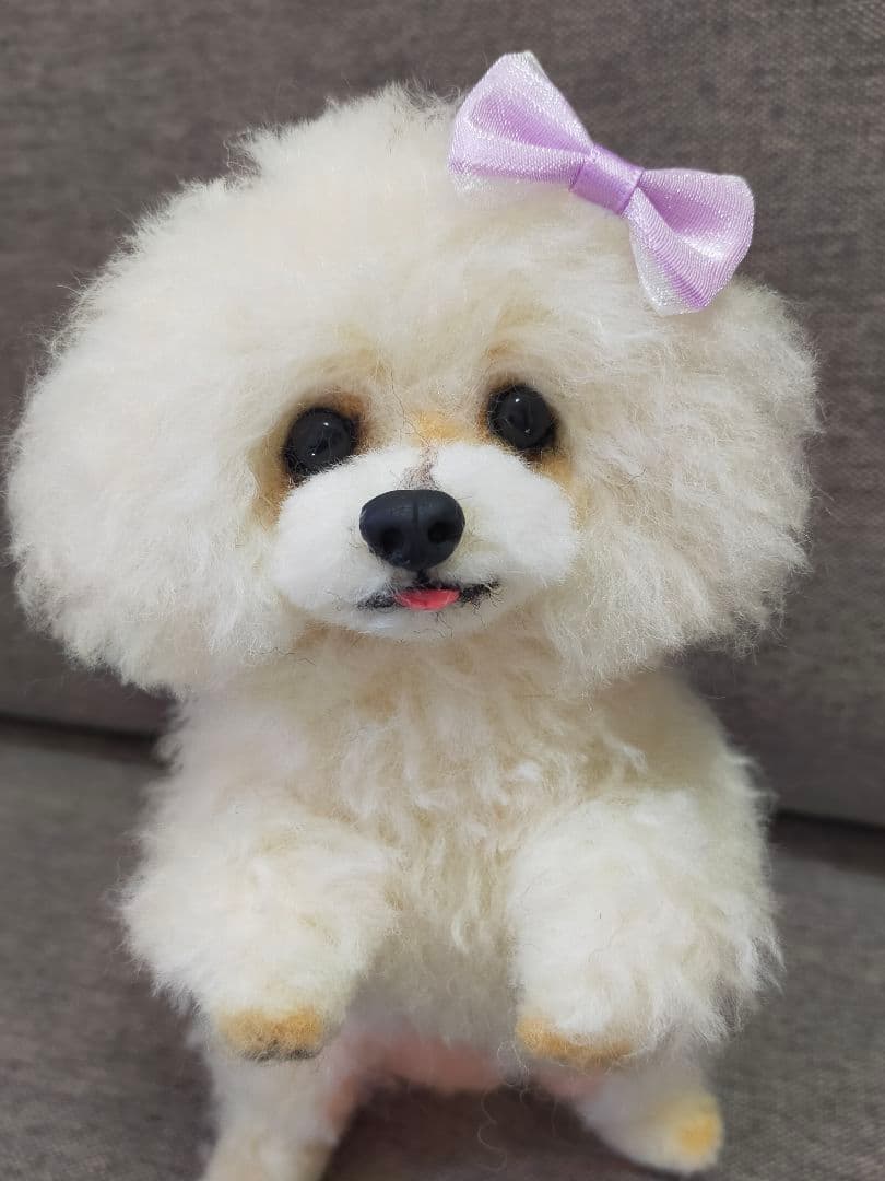 お値下げ。送料込み。トイプーちゃん。おねだり立ちポーズ。自立直立。舌チロ♡