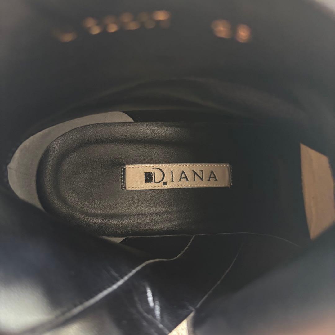 ✨️美品✨️ DIANA ダイアナ ブラック レザー ショートブーツ 23㎝ 黒
