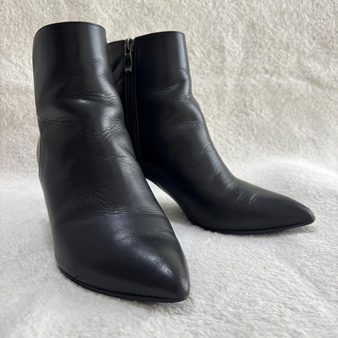 ✨️美品✨️ DIANA ダイアナ ブラック レザー ショートブーツ 23㎝ 黒
