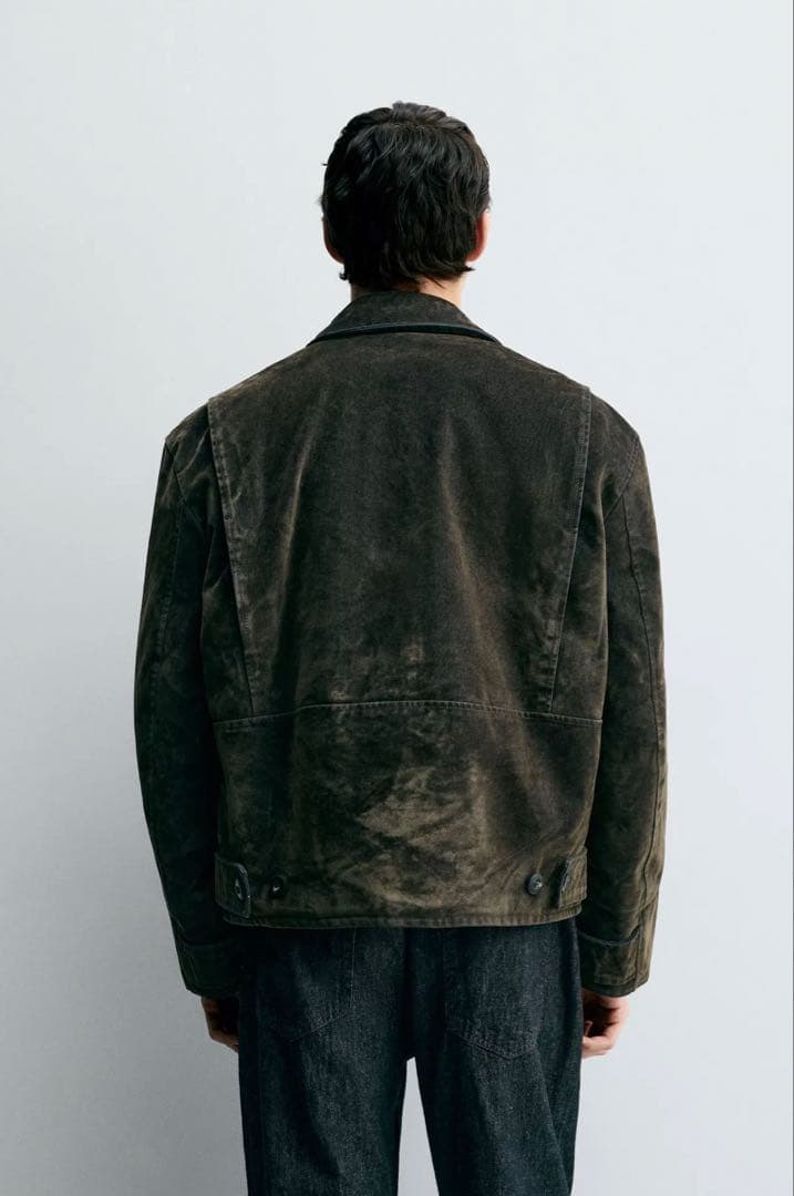 【完売品】Zara ザラ　ベロアツイルジャケット