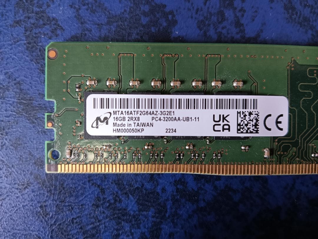Crucial(Micron)16GB(8GB×2) DDR4 3200MHz