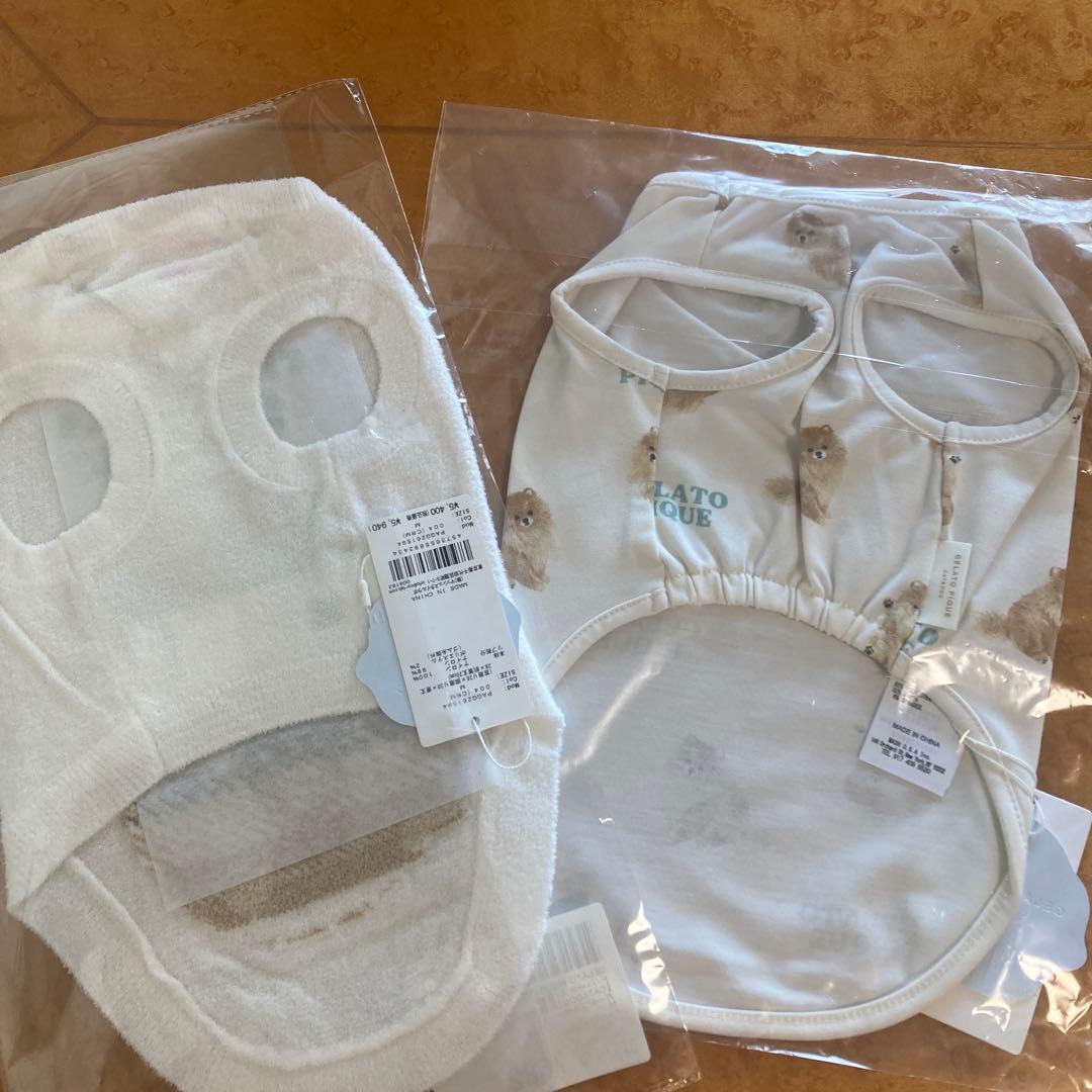 新作　ジェラートピケ　犬服　お腹見せドッグ　ポメラニアン　Mセット