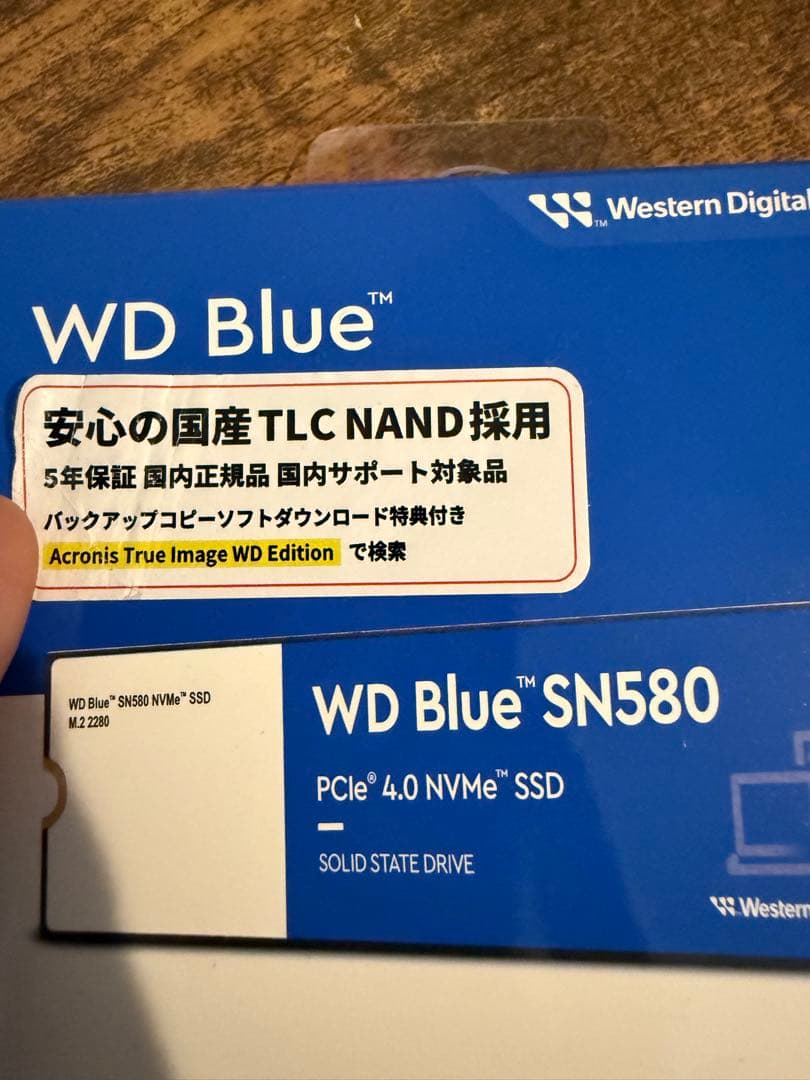 内蔵型SSD WD Blue SN580 1TB NVMe SSD M.2 2280