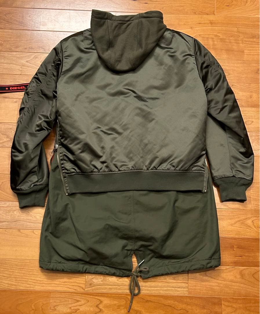 極美品　DIESEL ディーゼル　MA-1 　変形　ドッキングモッズコート　XL
