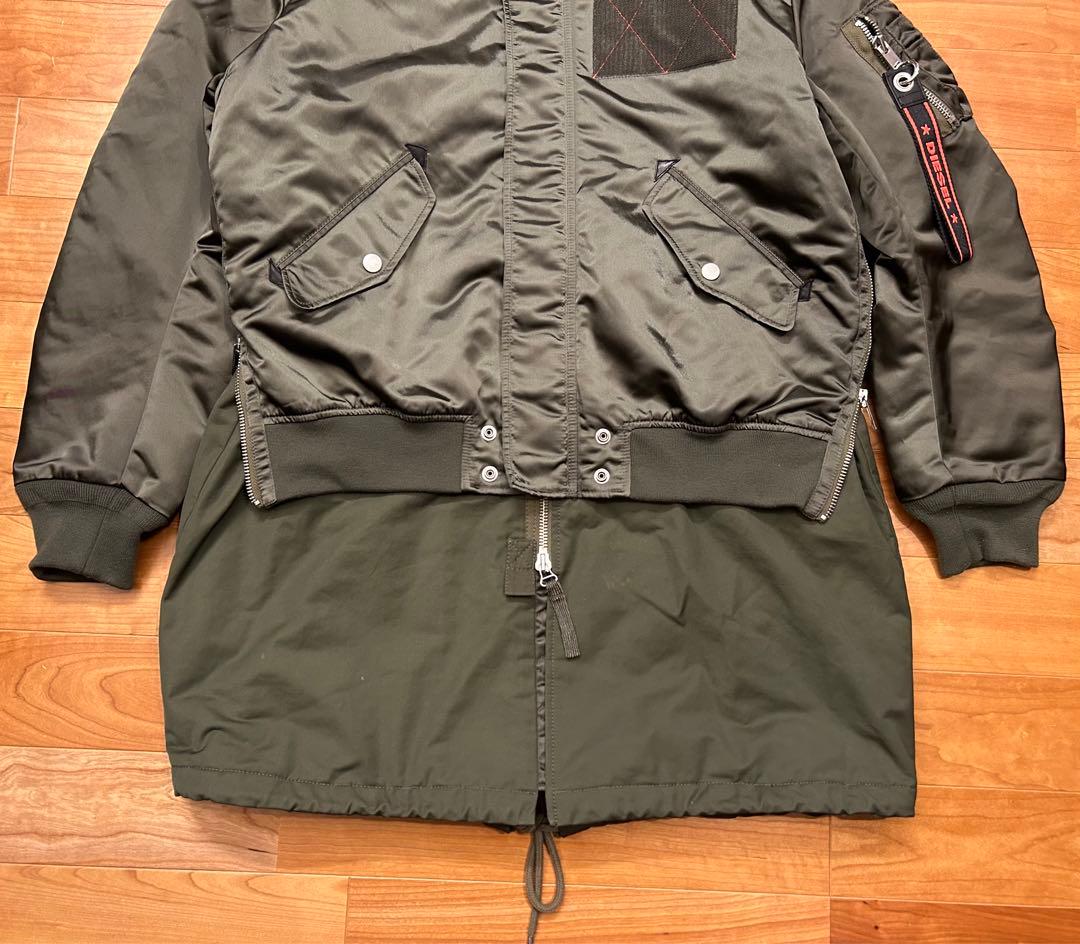 極美品　DIESEL ディーゼル　MA-1 　変形　ドッキングモッズコート　XL