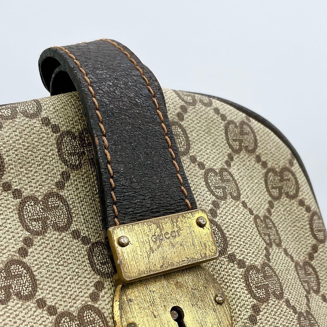 【GUCCI】ボストンバッグ　シェリーライン　GGスプリーム　ブラウン