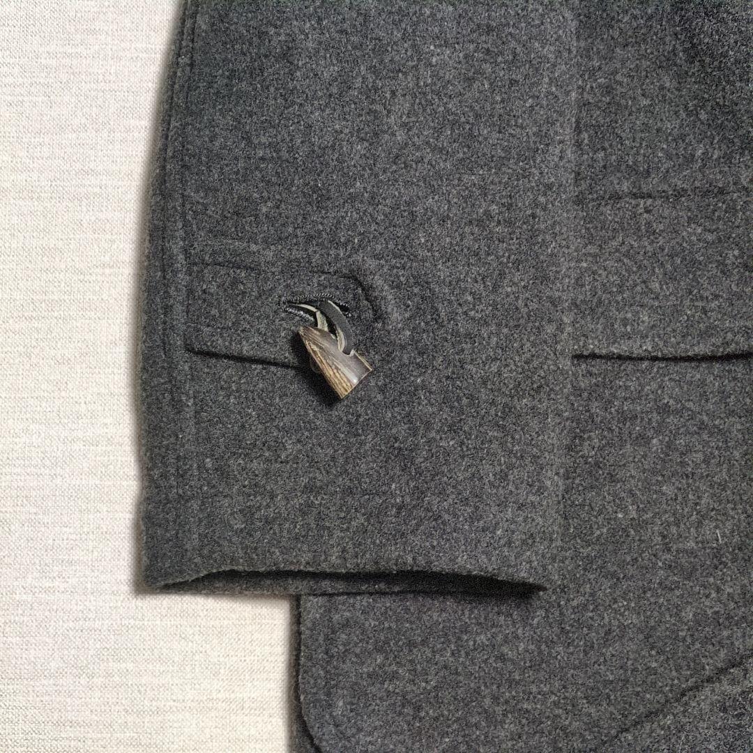J.PRESS　ロングダッフルコート　LL　　グレー ワイドシルエット　チェック