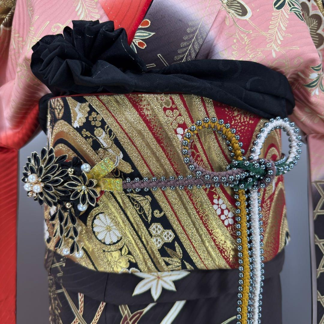 逸品 振袖8点フルセット 金駒刺繍 金彩 成人式 結婚式　謝恩会　卒業式