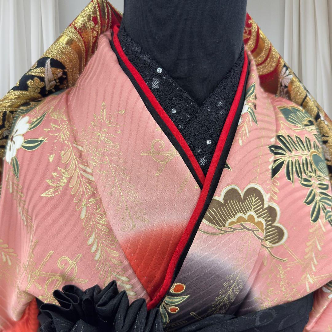 逸品 振袖8点フルセット 金駒刺繍 金彩 成人式 結婚式　謝恩会　卒業式