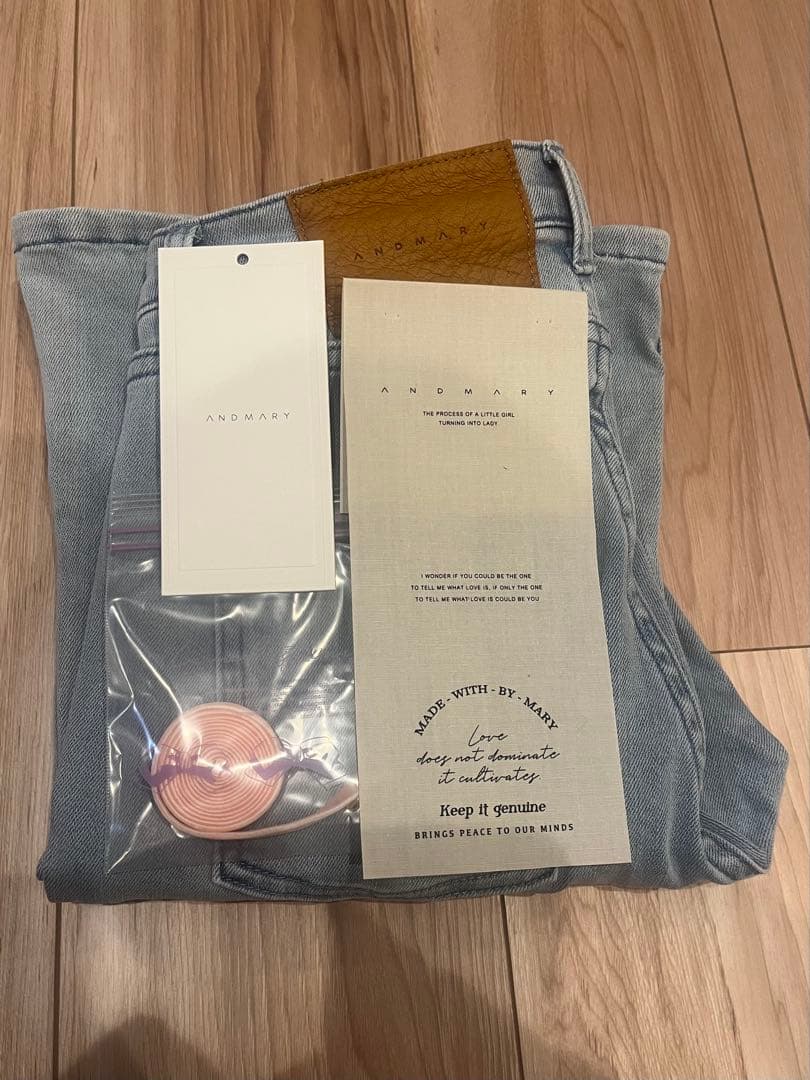 パンツ andmary Baby ribbon denim