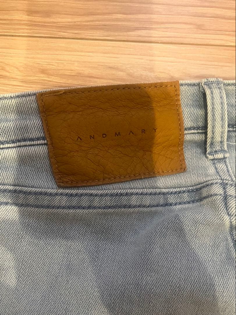 パンツ andmary Baby ribbon denim