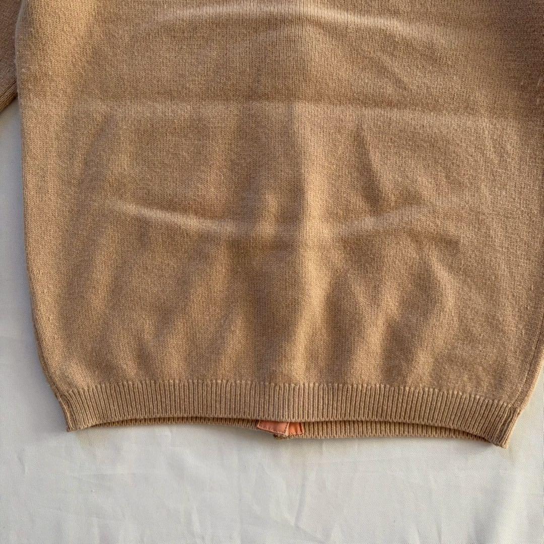 バランタイン　カーディガン　カシミヤ100% 金ボタン　ミルクティーカラー