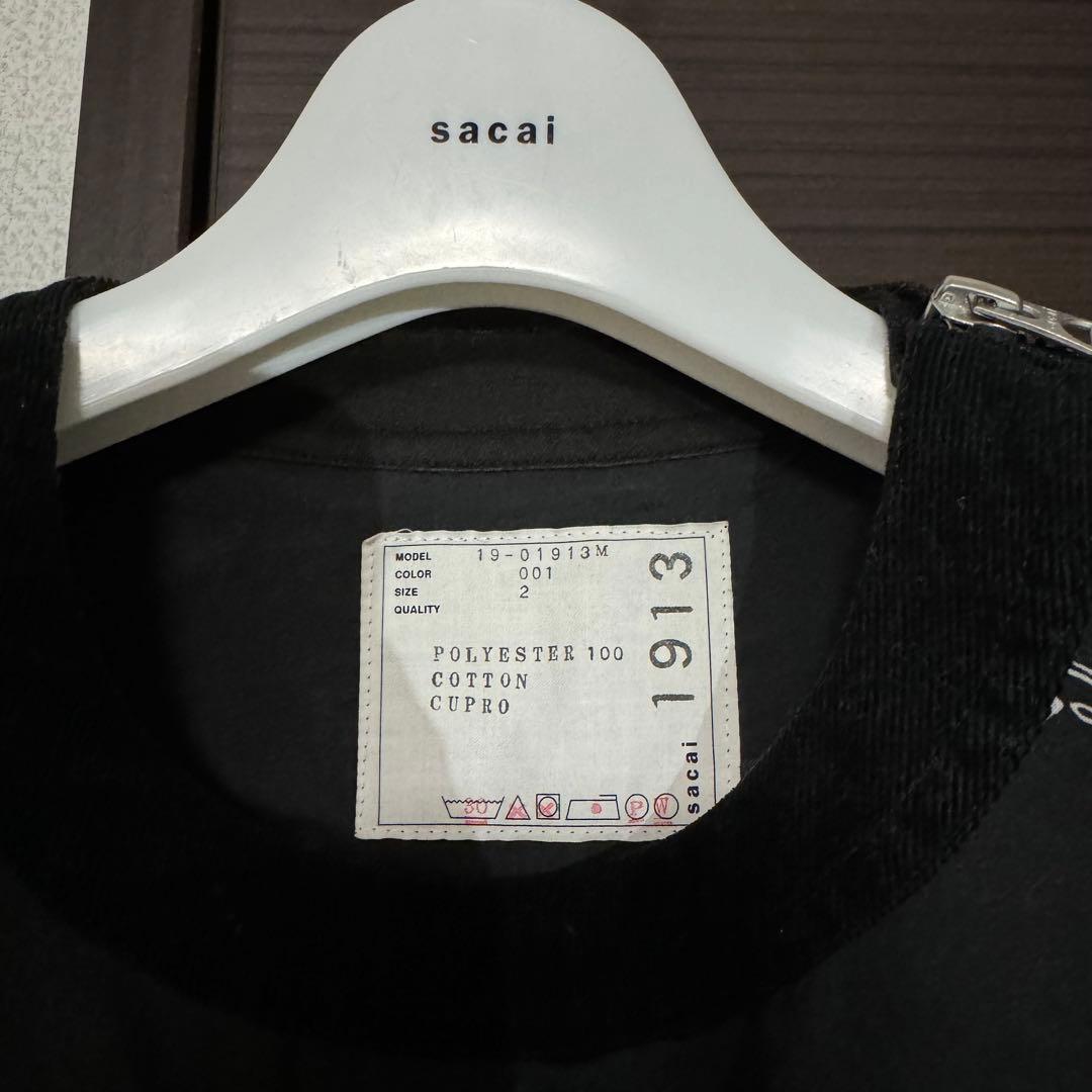 sacai サカイ バンダナプリント ペイズリー tシャツ ブラック M