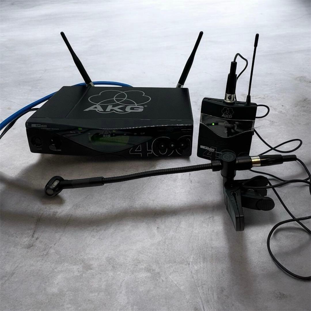 稼働 AKG C519ML & PT 400 ワイヤレスマイク セット 管楽器用