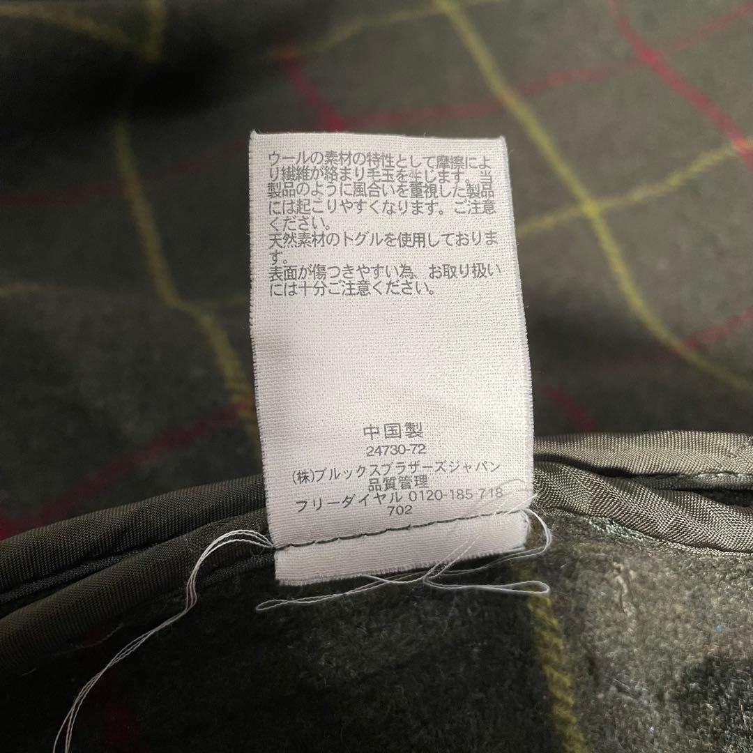 ブルックスブラザーズ ダッフルコート ウール チェック柄