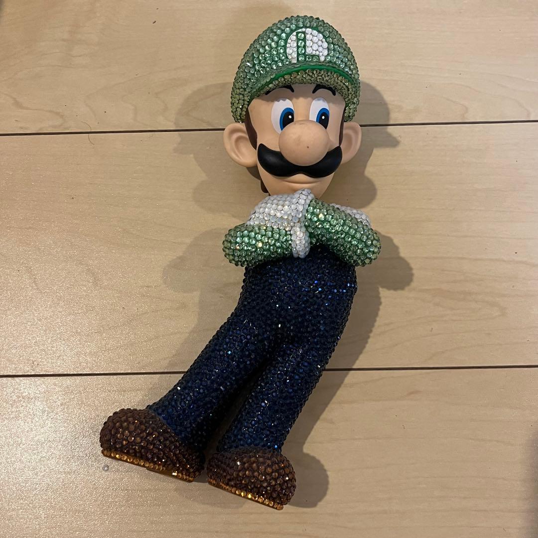 スワロフスキー装飾 マリオ ルイージ フィギュア 人形