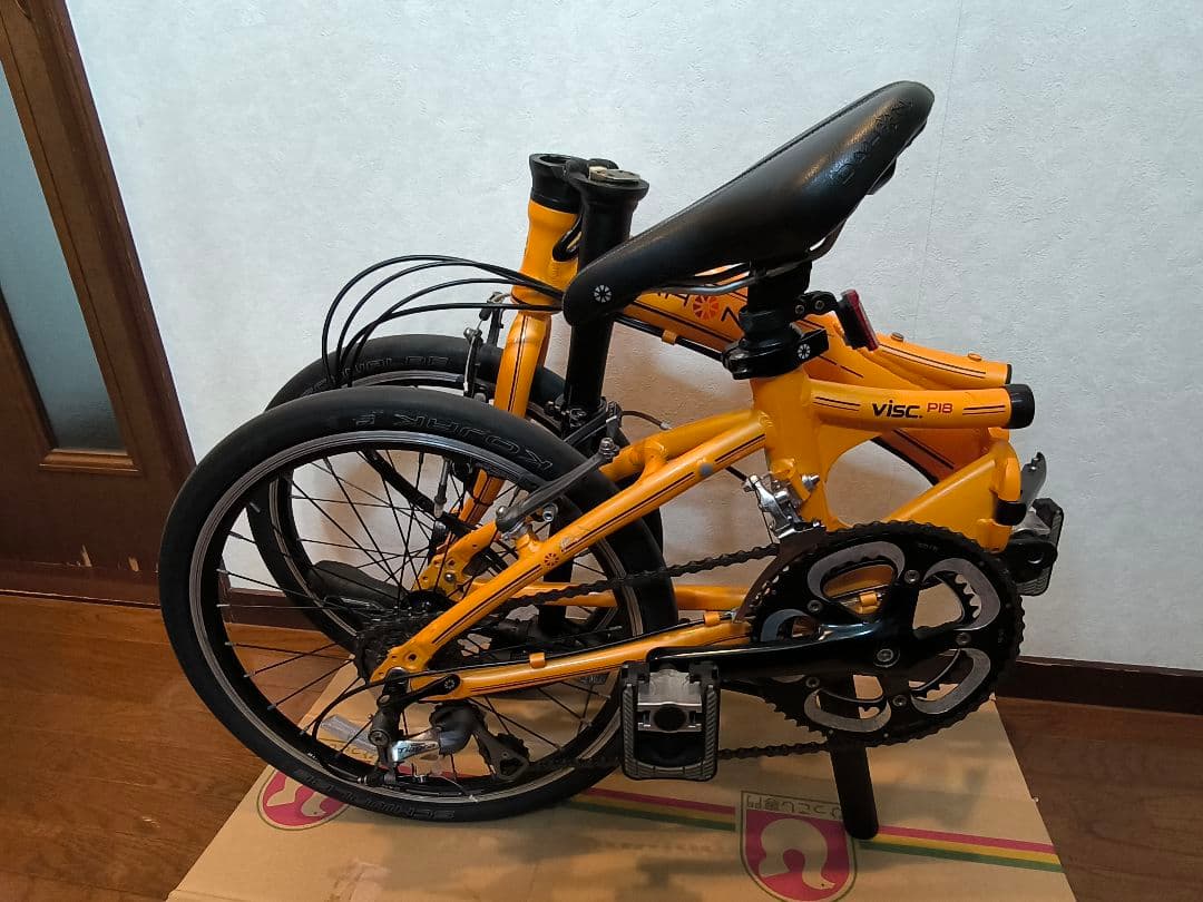 折りたたみ自転車 黄色 20インチ