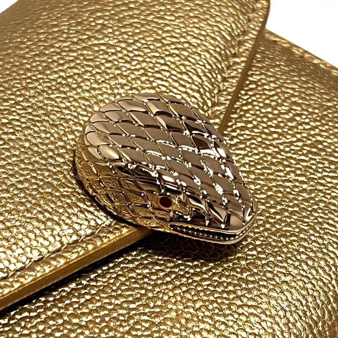 BVLGARI 三つ折り財布 セルペンティ フォーエバー ゴールド 美品 未使用