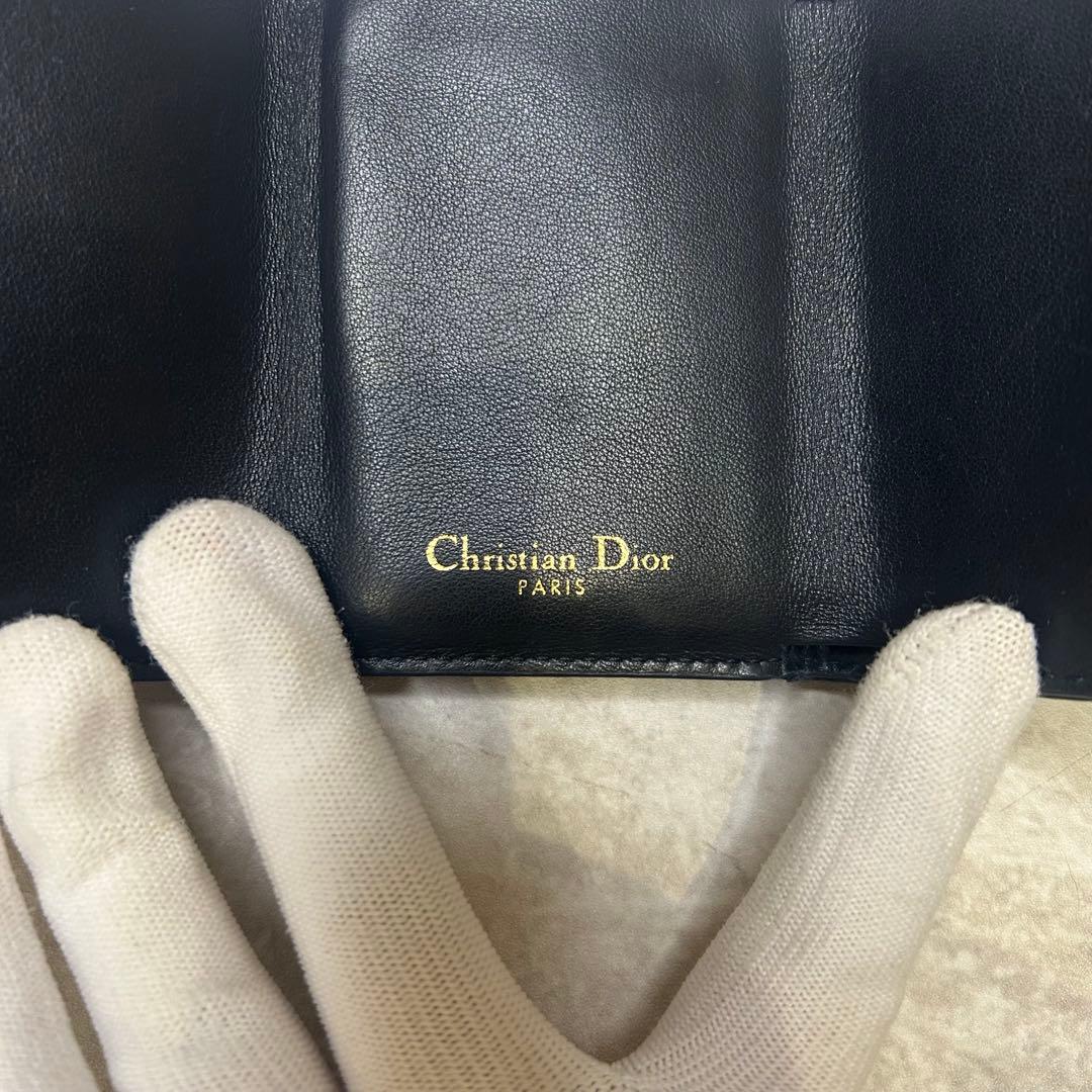 美品✨クリスチャンディオール ロゴ キャンバス 三つ折り財布