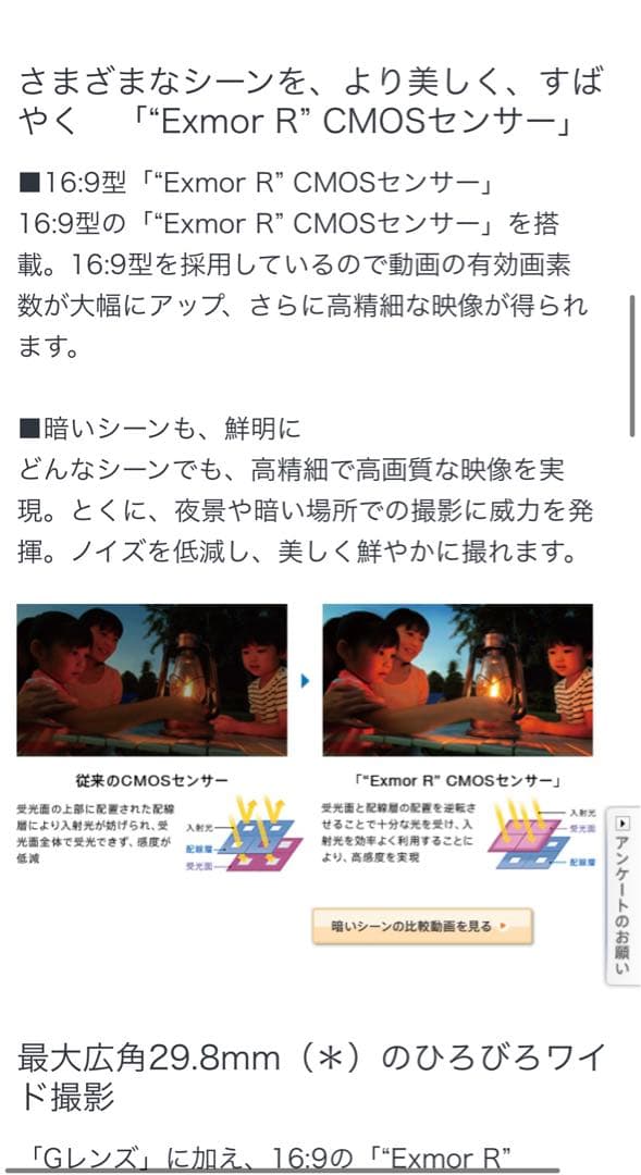 SONY HAR-CX270V ビデオカメラ