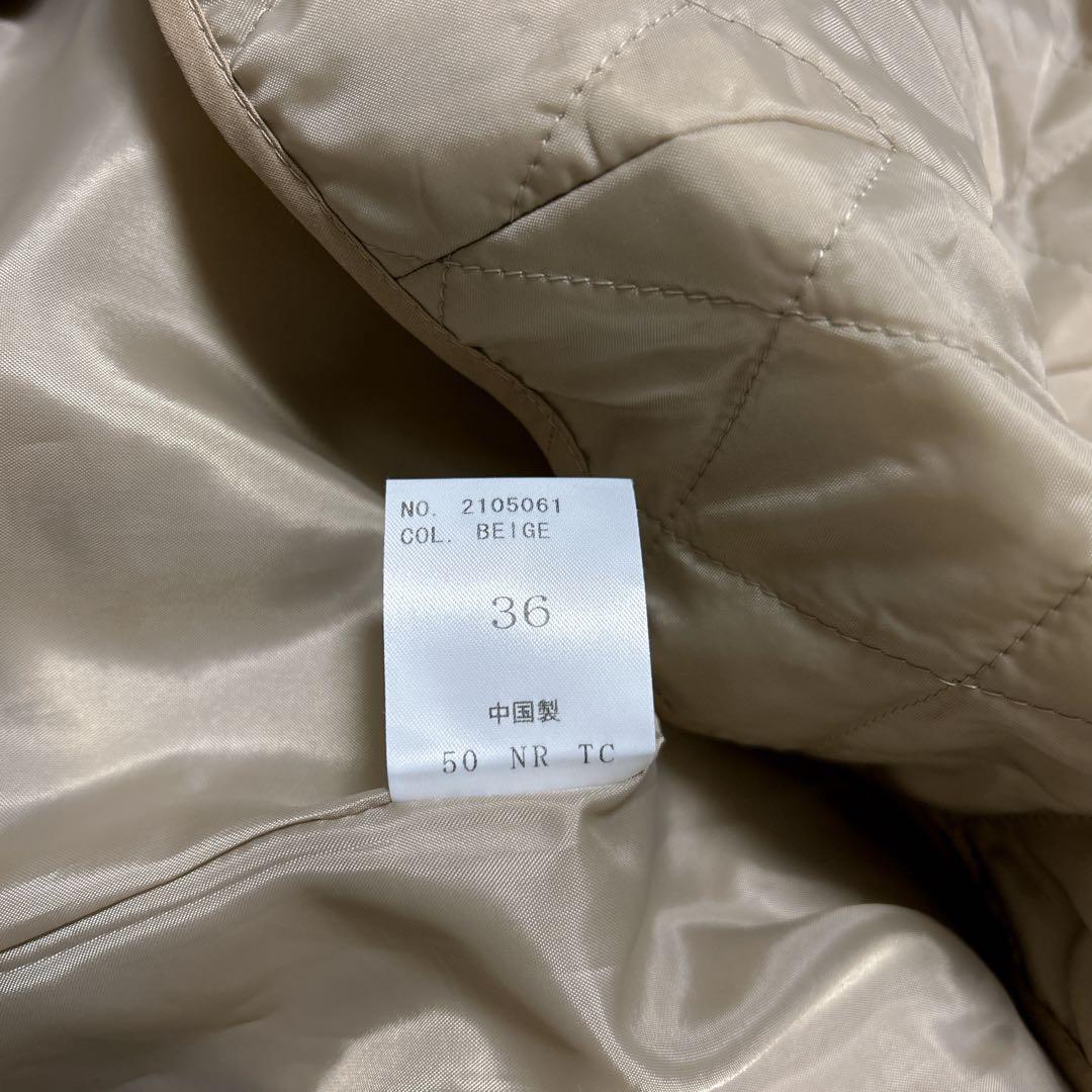 BARNEYS NEWYORK ベージュレディースダブルトレンチコートサイズ36