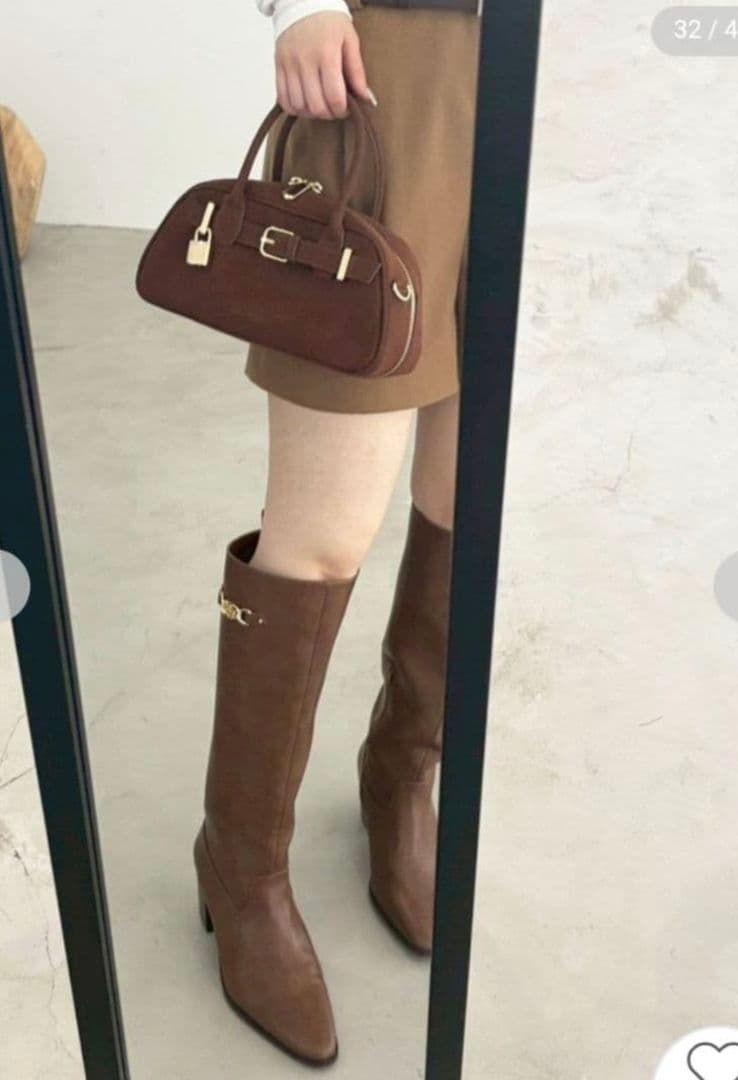 【LILYBROWN】LBビットフィットロングブーツ