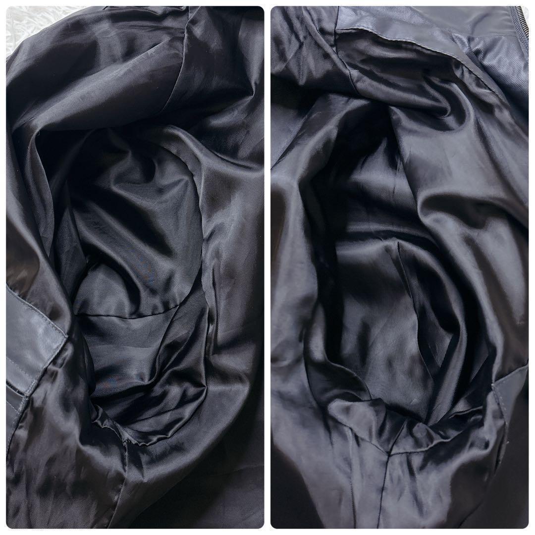 OLD GAP 00s フェイクレザー ブルゾン 黒 コーティングコットン PU