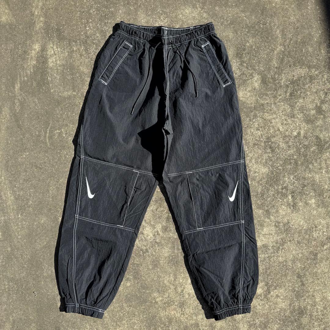 たっくーや　NIKE ナイキ スウッシュステッチ トラックパンツ 黒 M