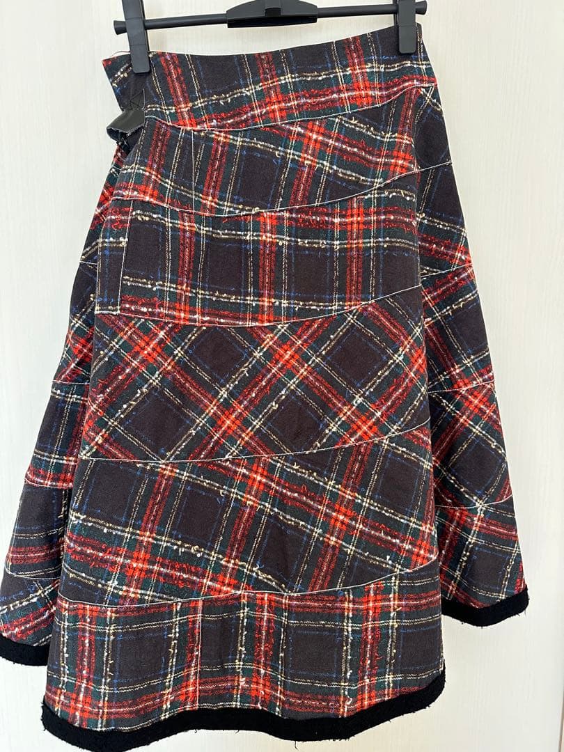 tricot COMME des GARÇONSチェック ティアードスカート