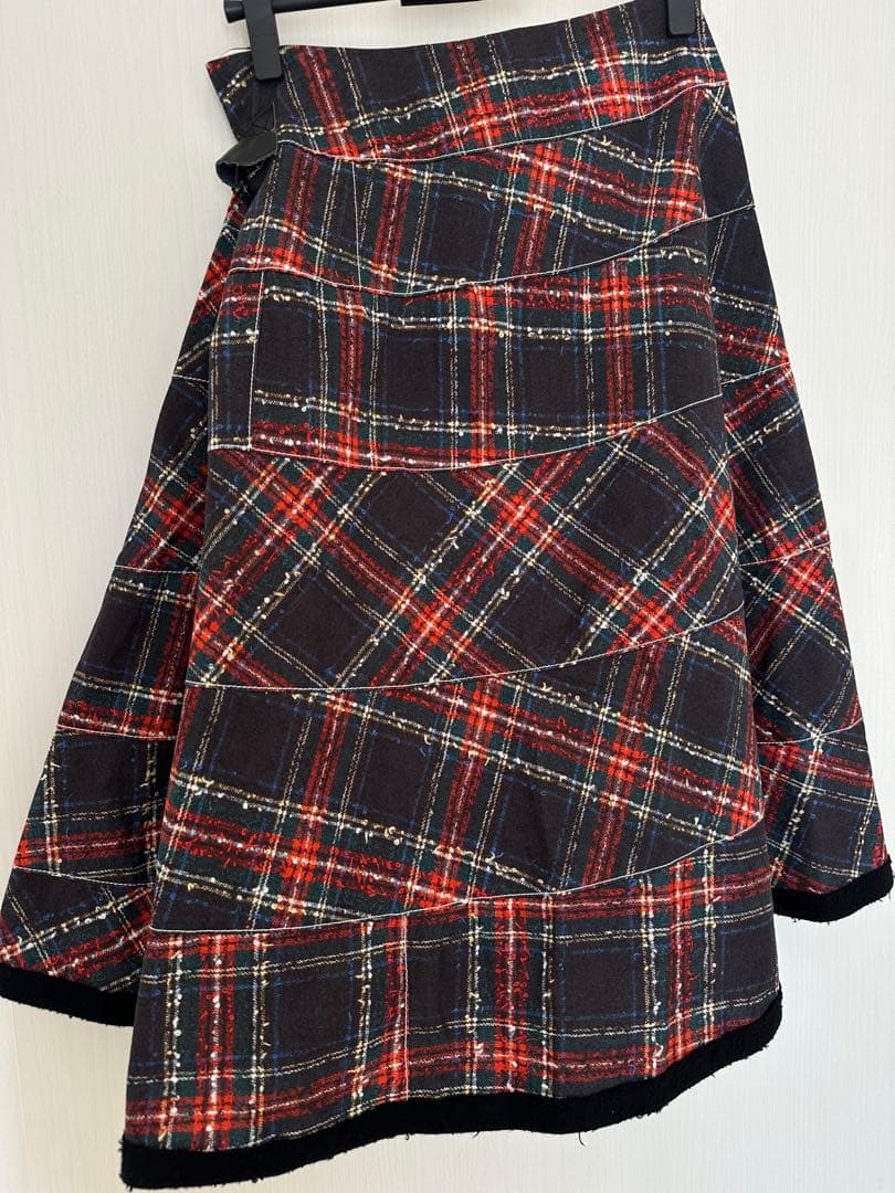 tricot COMME des GARÇONSチェック ティアードスカート