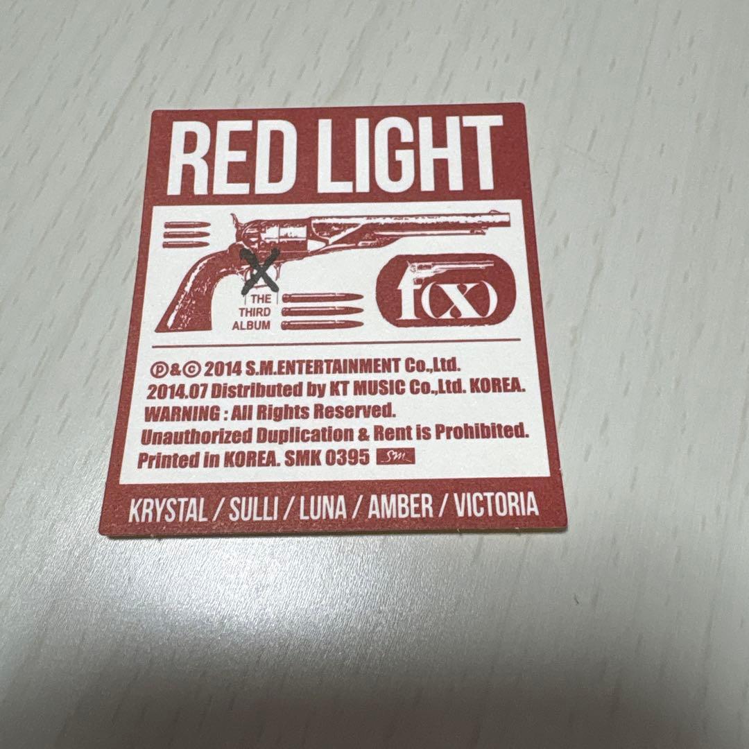 f(x) RED LIGHT アルバム フォトカード付き