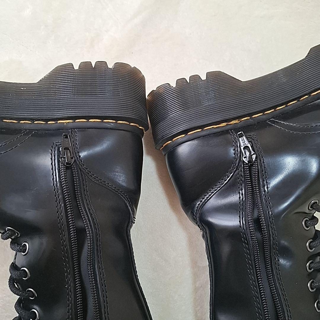 希少 美品【約23.5㎝】 Dr.Martens 厚底ロングブーツ 20ホール