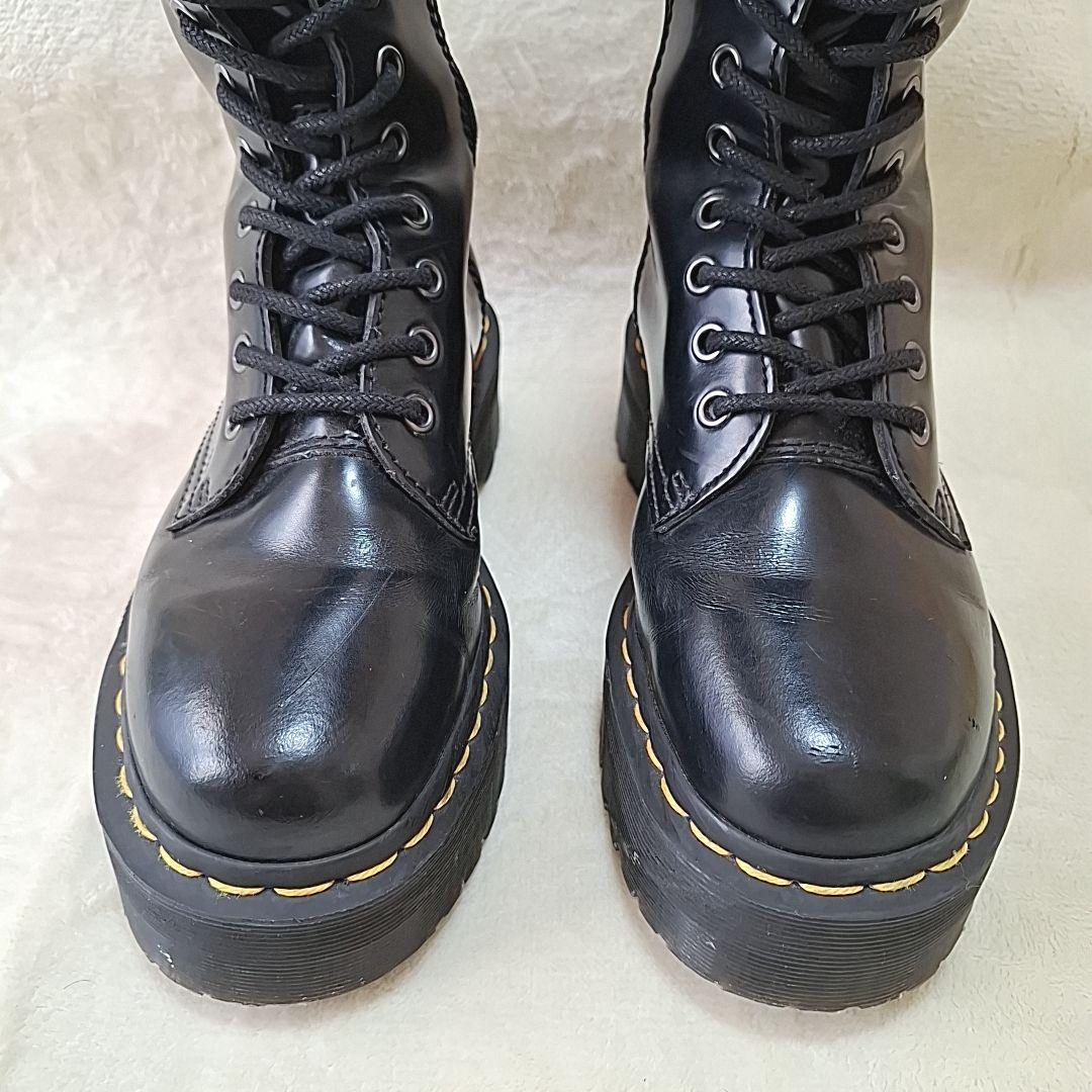 希少 美品【約23.5㎝】 Dr.Martens 厚底ロングブーツ 20ホール