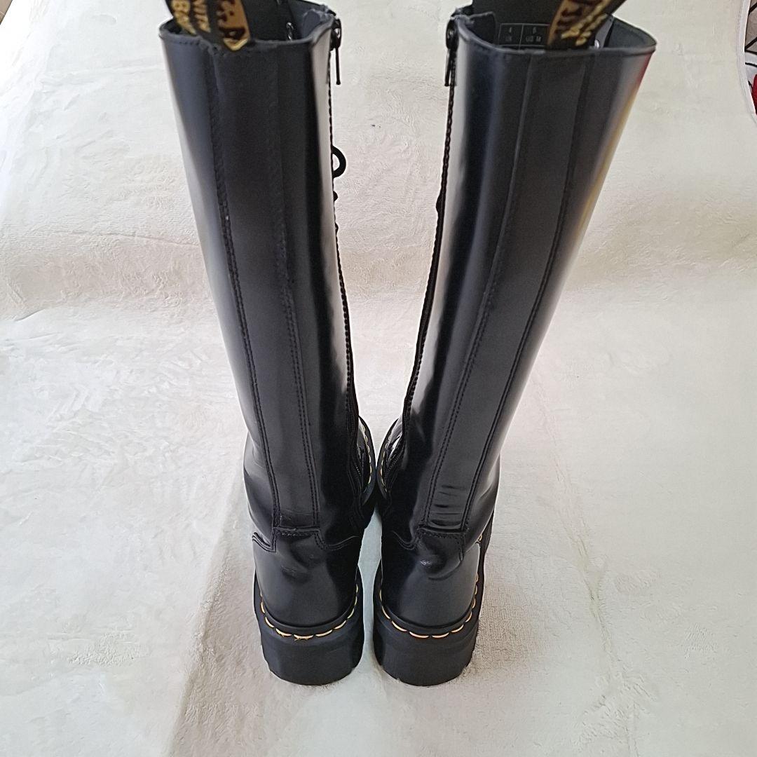 希少 美品【約23.5㎝】 Dr.Martens 厚底ロングブーツ 20ホール